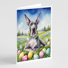 Load image into Gallery viewer, Great Dane Easter Egg Hunt Greeting Cards - Blank Note Cards – 8-Pack of Artist-Designed Cards with Envelopes