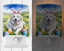 Load image into Gallery viewer, Great Pyrenees Easter Egg Hunt Ceramic Night Light
