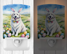 Load image into Gallery viewer, Great Pyrenees Easter Egg Hunt Ceramic Night Light