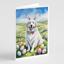 Load image into Gallery viewer, Great Pyrenees Easter Egg Hunt Greeting Cards - Blank Note Cards – 8-Pack of Artist-Designed Cards with Envelopes