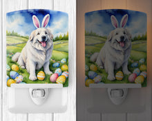 Load image into Gallery viewer, Great Pyrenees Easter Egg Hunt Ceramic Night Light