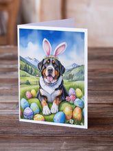 Load image into Gallery viewer, Greater Swiss Mountain Dog Easter Egg Hunt Greeting Cards - Blank Note Cards – 8-Pack of Artist-Designed Cards with Envelopes