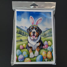 Load image into Gallery viewer, Greater Swiss Mountain Dog Easter Egg Hunt Greeting Cards - Blank Note Cards – 8-Pack of Artist-Designed Cards with Envelopes