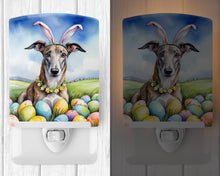 Load image into Gallery viewer, Greyhound Easter Egg Hunt Ceramic Night Light