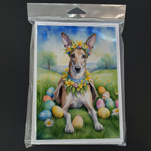 Load image into Gallery viewer, Greyhound Easter Egg Hunt Greeting Cards - Blank Note Cards – 8-Pack of Artist-Designed Cards with Envelopes