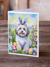Load image into Gallery viewer, Havanese Easter Egg Hunt Greeting Cards - Blank Note Cards – 8-Pack of Artist-Designed Cards with Envelopes