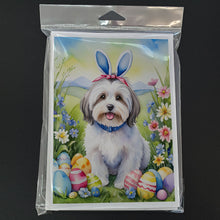 Load image into Gallery viewer, Havanese Easter Egg Hunt Greeting Cards - Blank Note Cards – 8-Pack of Artist-Designed Cards with Envelopes