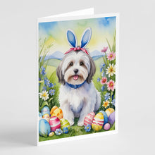Load image into Gallery viewer, Havanese Easter Egg Hunt Greeting Cards - Blank Note Cards – 8-Pack of Artist-Designed Cards with Envelopes