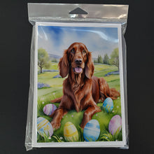Load image into Gallery viewer, Irish Setter Easter Egg Hunt Greeting Cards - Blank Note Cards – 8-Pack of Artist-Designed Cards with Envelopes