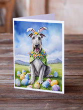 Load image into Gallery viewer, Irish Wolfhound Easter Egg Hunt Greeting Cards - Blank Note Cards – 8-Pack of Artist-Designed Cards with Envelopes