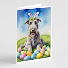 Load image into Gallery viewer, Irish Wolfhound Easter Egg Hunt Greeting Cards - Blank Note Cards – 8-Pack of Artist-Designed Cards with Envelopes