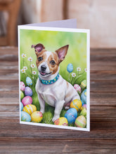 Load image into Gallery viewer, Jack Russell Terrier Easter Egg Hunt Greeting Cards - Blank Note Cards – 8-Pack of Artist-Designed Cards with Envelopes