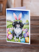 Load image into Gallery viewer, Japanese Chin Easter Egg Hunt Greeting Cards - Blank Note Cards – 8-Pack of Artist-Designed Cards with Envelopes