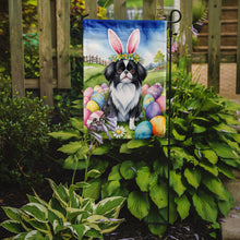Load image into Gallery viewer, Japanese Chin Easter Garden Flag - Easter Egg Hunt - Dog-Themed Spring Yard Decor