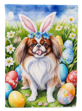 Load image into Gallery viewer, Japanese Chin Easter Garden Flag - Easter Egg Hunt - Dog-Themed Spring Yard Decor