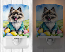 Load image into Gallery viewer, Keeshond Easter Egg Hunt Ceramic Night Light