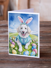 Load image into Gallery viewer, Kuvasz Easter Egg Hunt Greeting Cards - Blank Note Cards – 8-Pack of Artist-Designed Cards with Envelopes