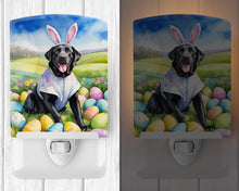 Load image into Gallery viewer, Black Labrador Retriever Easter Egg Hunt Ceramic Night Light