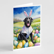 Load image into Gallery viewer, Black Labrador Retriever Easter Egg Hunt Greeting Cards - Blank Note Cards – 8-Pack of Artist-Designed Cards with Envelopes