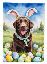 Load image into Gallery viewer, Chocolate Labrador Retriever Easter Egg Hunt House Flag