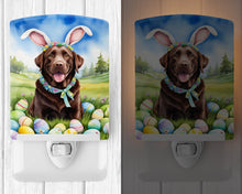 Load image into Gallery viewer, Chocolate Labrador Retriever Easter Egg Hunt Ceramic Night Light