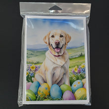 Load image into Gallery viewer, Yellow Labrador Retriever Easter Egg Hunt Greeting Cards - Blank Note Cards – 8-Pack of Artist-Designed Cards with Envelopes