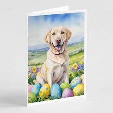 Load image into Gallery viewer, Yellow Labrador Retriever Easter Egg Hunt Greeting Cards - Blank Note Cards – 8-Pack of Artist-Designed Cards with Envelopes