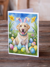 Load image into Gallery viewer, Yellow Labrador Retriever Easter Egg Hunt Greeting Cards - Blank Note Cards – 8-Pack of Artist-Designed Cards with Envelopes
