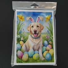 Load image into Gallery viewer, Yellow Labrador Retriever Easter Egg Hunt Greeting Cards - Blank Note Cards – 8-Pack of Artist-Designed Cards with Envelopes