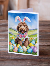 Load image into Gallery viewer, Labradoodle Easter Egg Hunt Greeting Cards - Blank Note Cards – 8-Pack of Artist-Designed Cards with Envelopes