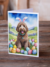 Load image into Gallery viewer, Labradoodle Easter Egg Hunt Greeting Cards - Blank Note Cards – 8-Pack of Artist-Designed Cards with Envelopes