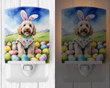 Load image into Gallery viewer, Labradoodle Easter Egg Hunt Ceramic Night Light