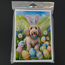 Load image into Gallery viewer, Labradoodle Easter Egg Hunt Greeting Cards - Blank Note Cards – 8-Pack of Artist-Designed Cards with Envelopes