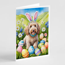 Load image into Gallery viewer, Labradoodle Easter Egg Hunt Greeting Cards - Blank Note Cards – 8-Pack of Artist-Designed Cards with Envelopes