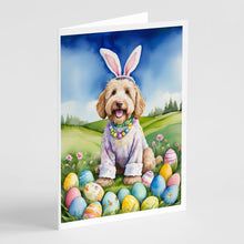 Load image into Gallery viewer, Labradoodle Easter Egg Hunt Greeting Cards - Blank Note Cards – 8-Pack of Artist-Designed Cards with Envelopes