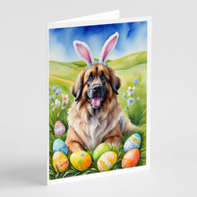 Load image into Gallery viewer, Leonberger Easter Egg Hunt Greeting Cards - Blank Note Cards – 8-Pack of Artist-Designed Cards with Envelopes