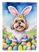 Load image into Gallery viewer, Lhasa Apso Easter Garden Flag - Easter Egg Hunt - Dog-Themed Spring Yard Decor
