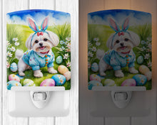 Load image into Gallery viewer, Maltese Easter Egg Hunt Ceramic Night Light