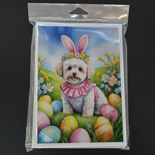 Load image into Gallery viewer, Maltipoo Easter Egg Hunt Greeting Cards - Blank Note Cards – 8-Pack of Artist-Designed Cards with Envelopes