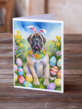 Load image into Gallery viewer, Mastiff Easter Egg Hunt Greeting Cards - Blank Note Cards – 8-Pack of Artist-Designed Cards with Envelopes