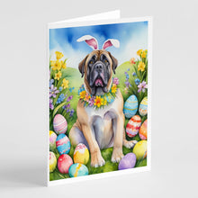 Load image into Gallery viewer, Mastiff Easter Egg Hunt Greeting Cards - Blank Note Cards – 8-Pack of Artist-Designed Cards with Envelopes