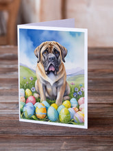 Load image into Gallery viewer, Mastiff Easter Egg Hunt Greeting Cards - Blank Note Cards – 8-Pack of Artist-Designed Cards with Envelopes