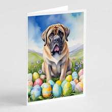 Load image into Gallery viewer, Mastiff Easter Egg Hunt Greeting Cards - Blank Note Cards – 8-Pack of Artist-Designed Cards with Envelopes