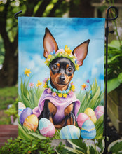 Load image into Gallery viewer, Miniature Pinscher Easter Garden Flag - Easter Egg Hunt - Dog-Themed Spring Yard Decor