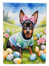 Load image into Gallery viewer, Miniature Pinscher Easter Garden Flag - Easter Egg Hunt - Dog-Themed Spring Yard Decor
