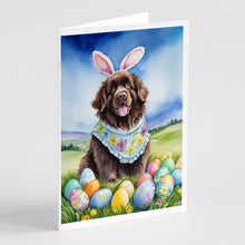 Load image into Gallery viewer, Newfoundland Easter Egg Hunt Greeting Cards - Blank Note Cards – 8-Pack of Artist-Designed Cards with Envelopes