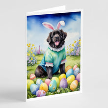 Load image into Gallery viewer, Newfoundland Easter Egg Hunt Greeting Cards - Blank Note Cards – 8-Pack of Artist-Designed Cards with Envelopes