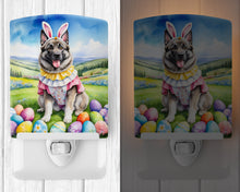 Load image into Gallery viewer, Norwegian Elkhound Easter Egg Hunt Ceramic Night Light