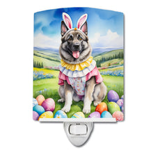 Load image into Gallery viewer, Norwegian Elkhound Easter Egg Hunt Ceramic Night Light
