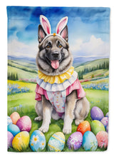 Load image into Gallery viewer, Norwegian Elkhound Easter Garden Flag - Easter Egg Hunt - Dog-Themed Spring Yard Decor